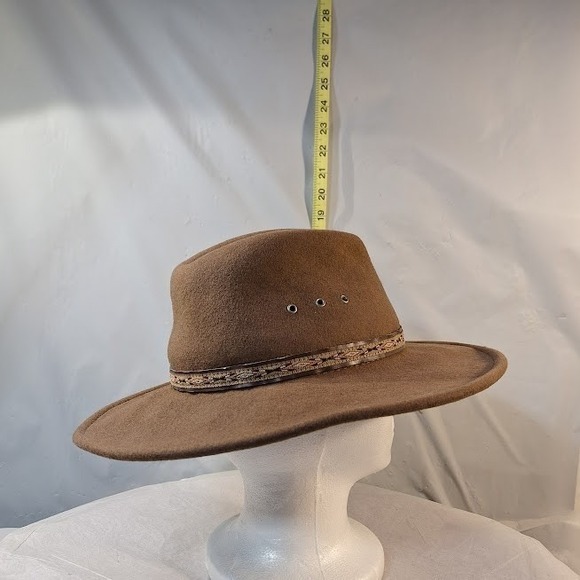 Stetson Brown Felt Wide Brim Hat  Decorative Band for Men Women Outdoor Style - Picture 5 of 13